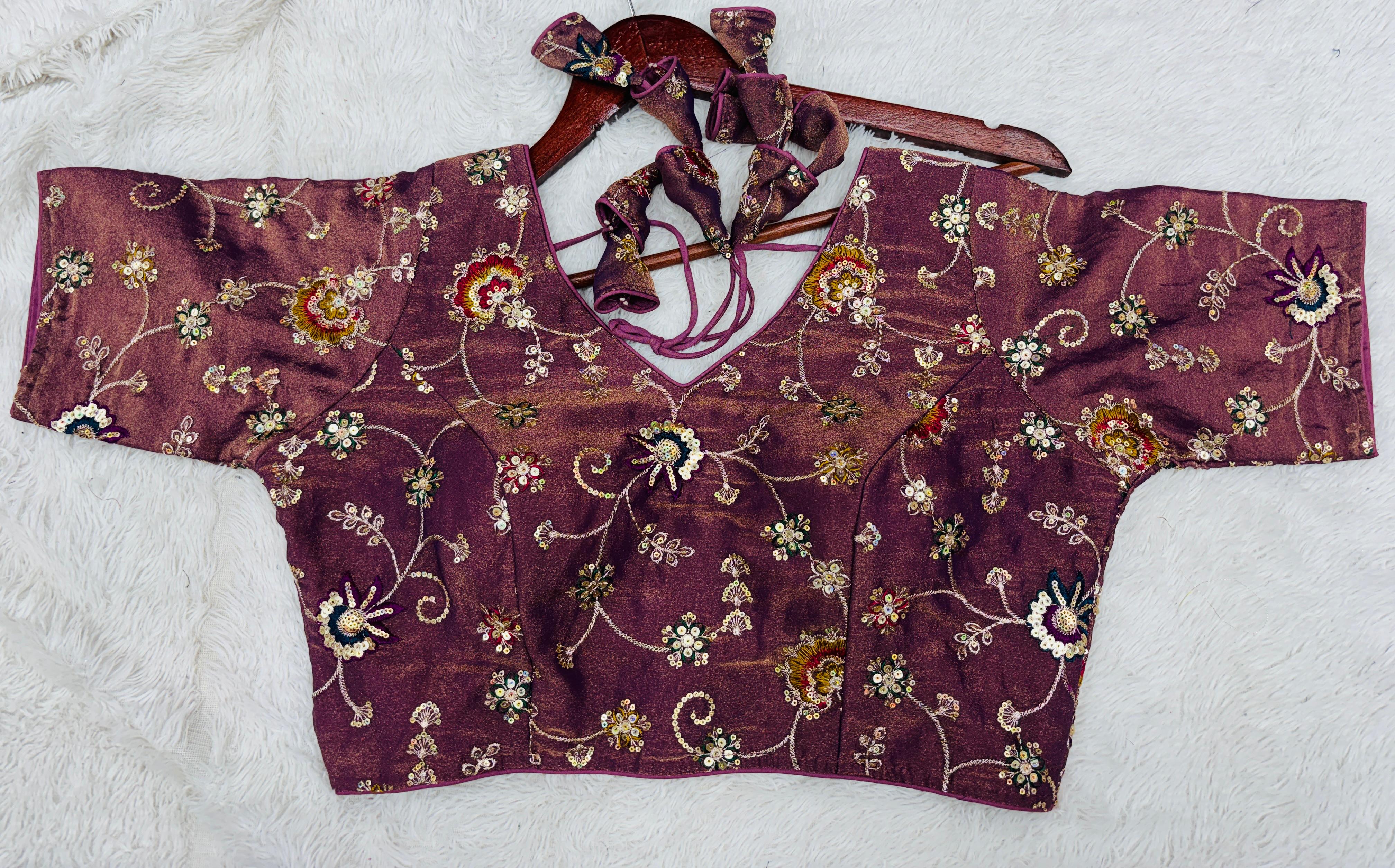 Guddiya Collection - Maroon Embroidered Blouse